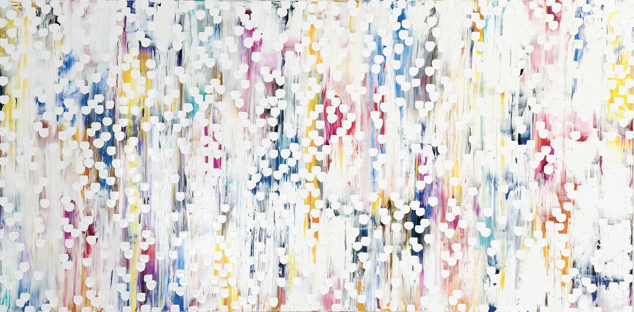 « Être absence et présence », série « les Silencieux », huile sur toile, 2024, 195 x 95 cm.