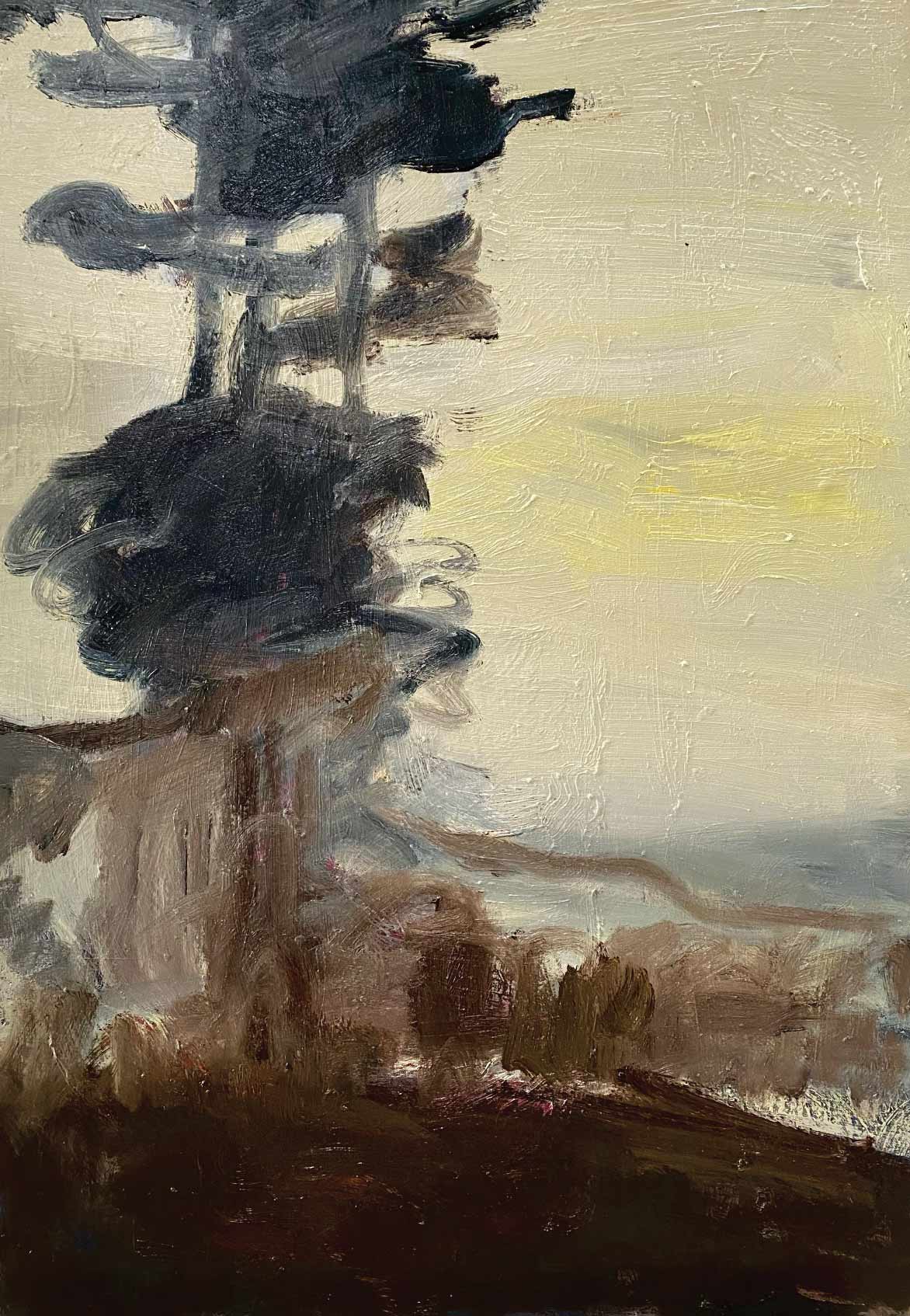 « Paysage les pins », huile sur toile, 92 x 65 cm.